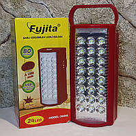 Фонарь лампа аккумуляторная кемпинговая светодиодная с повербанком Fujita 2606L 24 LED, ЗУ 220V, USB-зарядное