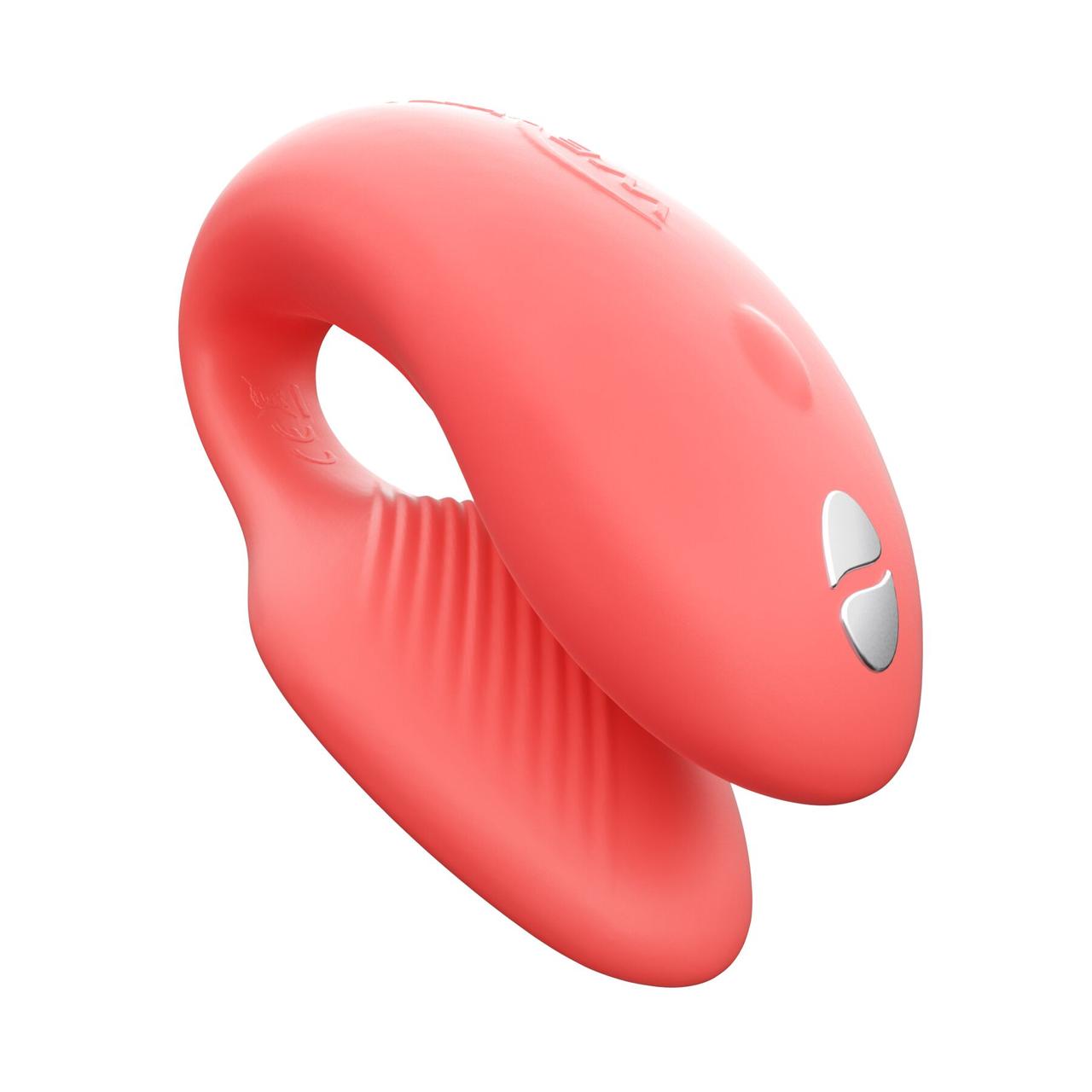 Смарт-вібратор для пар We-Vibe Chorus Crave Coral, сенсорне керування вібраціями стискання пульта