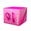 Смарт-вібратор для пар We-Vibe Chorus Cosmic Pink, сенсорне керування вібраціями стискання пульта, фото 11