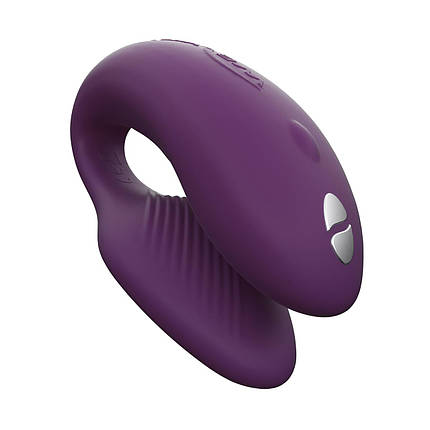 Смарт-вібратор для пар We-Vibe Chorus Purple, сенсорне керування вібраціями стисканням пульта, фото 1