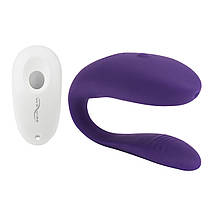 Недорогий вібратор для пар We-Vibe Unite 2 Purple, однокнопковий пульт ДК, фото 3