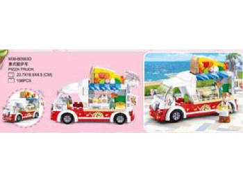 Конструктор SLUBAN Автобус, піцерія на колесах M38-B0993D G-Rich