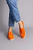 Жіночі демісезонні лофери ShoesBand Жовтогарячі натуральні замшеві на вузьку/середню стопу всередині, фото 4