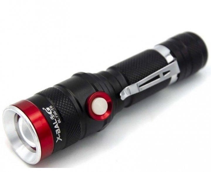 Ліхтар ручний X-Balog BL-736 T6 акумуляторний USB