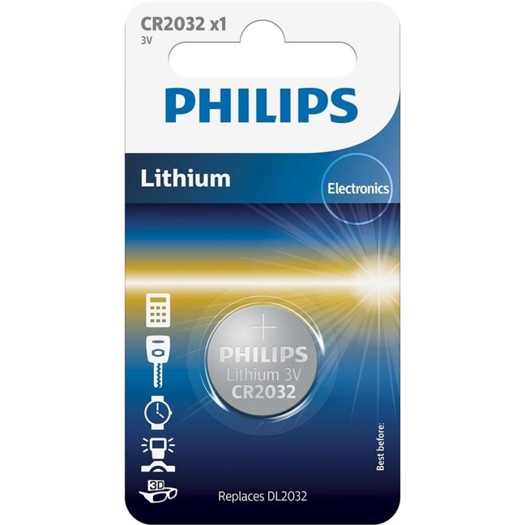 Батарейка таблетка Philips CR 2032 (CR2032/01B)