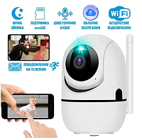IP камера, Wi-Fi поворотная с ночной съёмкой, датчиком движения CSS 720p, видео няня, комнатная камера,