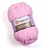 Нитки в'язальні YarnArt Dolce Maxi. 200 г. 70 м. Колір — світло-рожевий 750