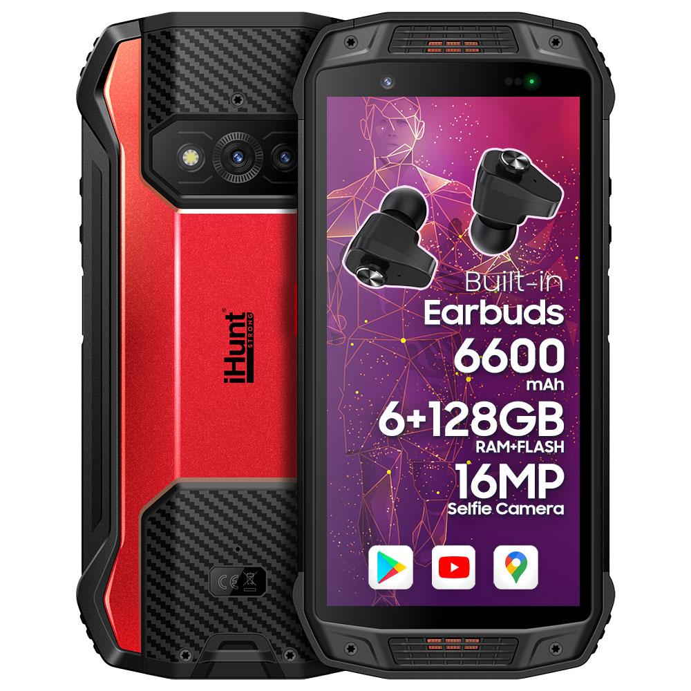 Протиударний телефон захищений водонепроникний смартфон iHunt Fit Runner 4G Red - 6/128 Гб, 6600 мАч