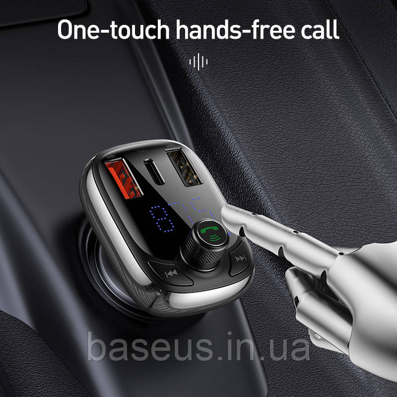 ФМ модулятор T Shaped S-13 Car Bluetooth MP3 Player BASEUS (CCMT000101), фото 1