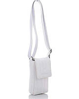 Маленькая стеганая сумка,для девушки мини сумочка клатч эко-кожа «Тотти» черная Белая