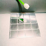 Набір дзеркал квадратних 3×3 см товщина 0.8 мм самоклейка, фото 3