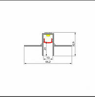 Охолоджувальні лінії для стель із гіпсокартону
(Роздільний) 13-20-66 мм LED