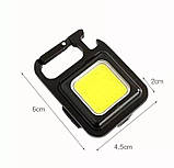 Міні світлодіодний ліхтар акумуляторний 30 Cob Led Mini X80, usb кабель, фото 4