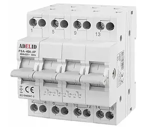 Перемикач на генератор 1-0-2 PSA-40A-4P, 4P, 40A