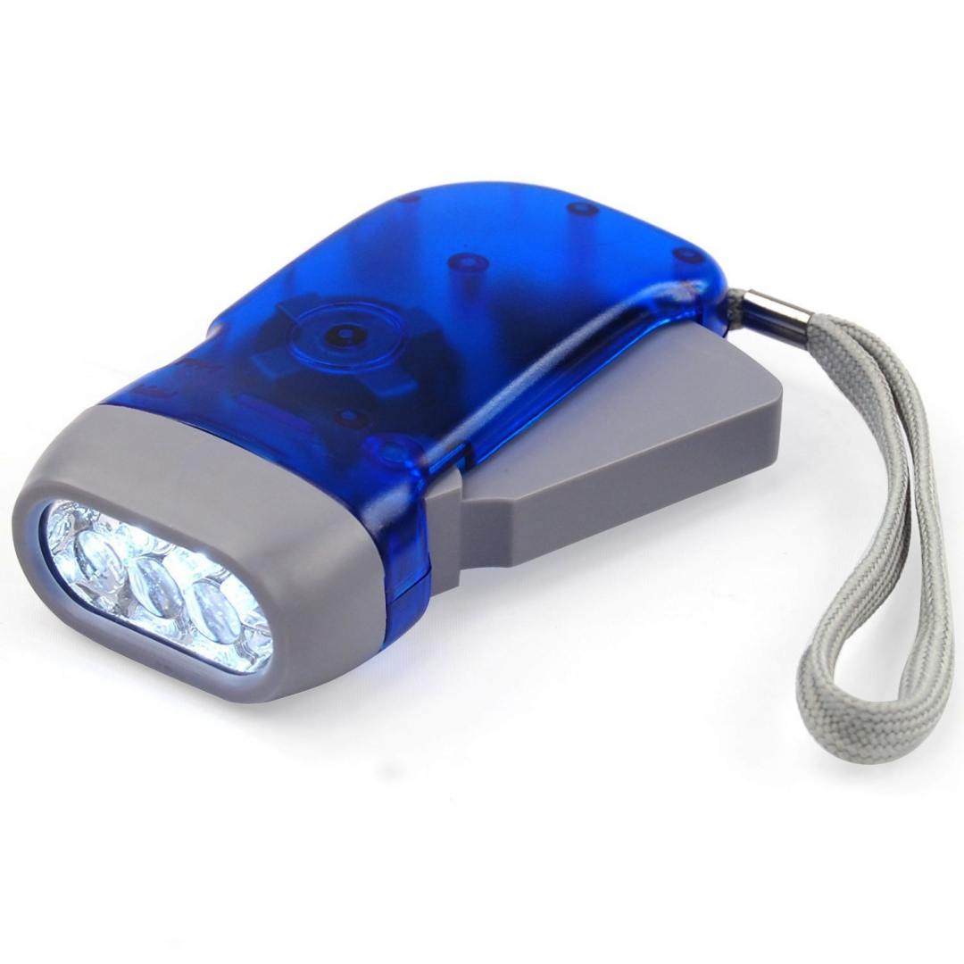 Ручний ліхтарик Hand-Pressing Flash Light Синій