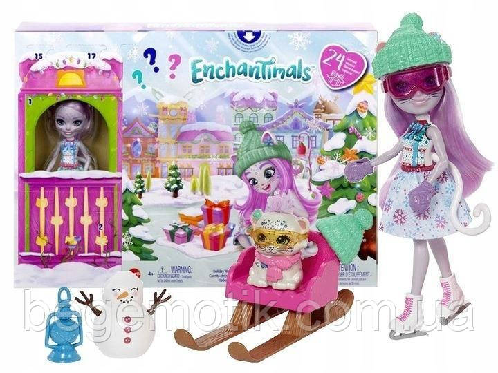 Адвент-календар Енчатімалс з лялькою Сибіллою Enchantimals HHC21 Christmas Miracle Advent Calendar 2022