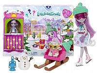 Адвент календарь Энчатималс с куклой Сибиллой Enchantimals HHC21 Christmas Miracle Advent Calendar 2022