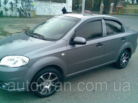 Дефлектори вікон вітровики Chevrolet Aveo 2005-2012 sedan, фото 1