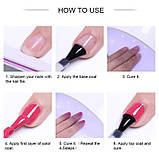 Набір лаків для манікюру базових кольорових різних. Гель-лаки для нігтів. Шовлак (6 шт.), фото 3