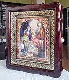 Аналойна ікона Різдво Христове в темному дерев'яному кіоті, розмір кіота 31*35, сюжет 20*24, 26 сюжетів., фото 2