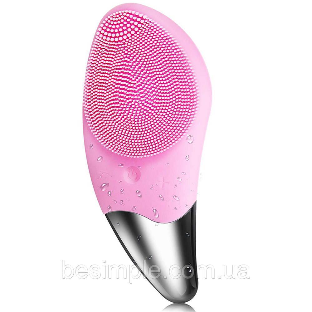 Щетка для чистки лица ОРИГИНАЛ Bucos Sonic Fasial Brush S1, Нежно-розовый / Электрическая щетка для лица - фото 5 - id-p1723962790