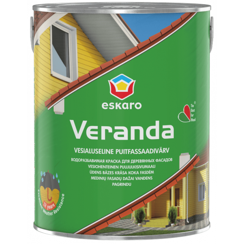 Фарба Eskaro Veranda білий напівмат 2,85 л (29031)