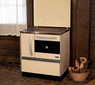 Дров'яна кухонна піч отопительно-варочная з духовкою MBS Royal 720 бежева