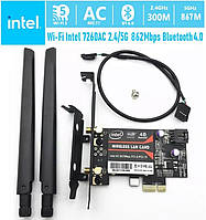 Сетевая карта Wi-Fi Intel 7260AC 2.4/5G 867Mbps Bluetooth 4.0