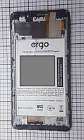 LCD дисплейный модуль Ergo A553 Power с рамкой для телефона Б/У!!! ORIGINAL