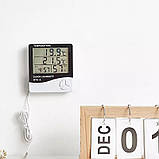 Цифровий термогігрометр HTC-2 з виносним датчиком температури, фото 4