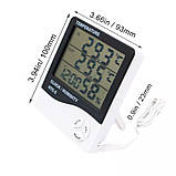 Цифровий термогігрометр HTC-2 з виносним датчиком температури, фото 3