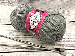 Пряжа для в'язання Alize Superwash comfort socks. 100 г. 420 м. Колір — сірий світлий 21