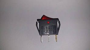 Перемикач KCD-3 16A 250V 1 клавіша 3 контакта