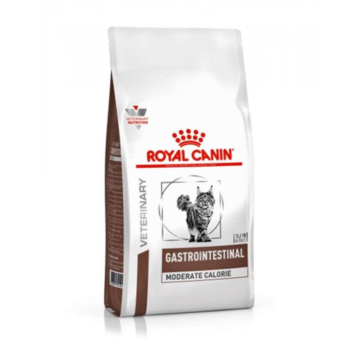 АКЦІЯ! Сухий лікувальний корм Royal Canin Gastro Intestinal Moderate для кішок, 2КГ + 3 пауча у подарунок!
