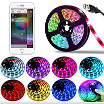 Світлодіодна стрічка RGB MEIQ-IT 7995 з Bluetooth управлінням 5 м, Multicolor, фото 5