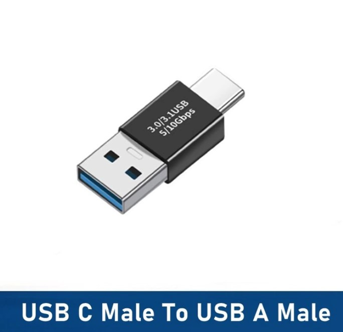 Перехідник адаптер USB 3.0 (тато) - Type C (тато)