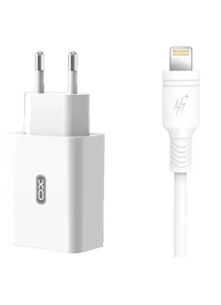 Блок живлення XO-L36 з кабелем Lightning (Iphone) швидка зарядка QC 3.0