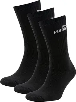 Шкарпетки спортивні PUMA Unisex Sport Crew Socks 3 01 883296-01, Чорний, Розмір (EU) — 2 (35-38)