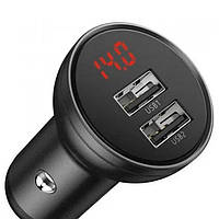 Зарядний пристрій для телефону в авто BASEUS CCBX-0G 2USB чорний S