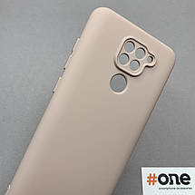 Чохол для Xiaomi Redmi Note 9 матовий з мікрофіброю накладка на телефон сяомі редмі нот 9 бежевий CFA, фото 4