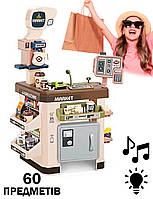 Супермаркет игровой набор Магазин прилавок с аксессуарами Home Supermarket 60 предметов звуковые и светловые
