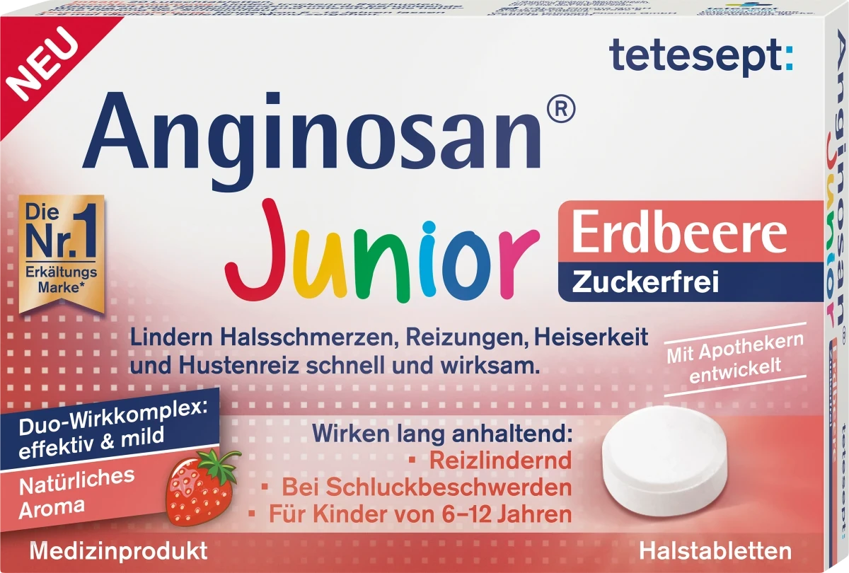 Льодяники від болю в горлі tetesept Halstabletten Junior, 20 шт