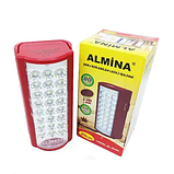 Ліхтар акумуляторний світлодіодний USB ліхтар ALMINA DL-2424, 24 LED з павербанком червоний, фото 7