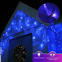 Уличная гирлянда бахрома 5.2х0.5м "Xmas 120 Short curtain-B-1" 115 LED, Синяя лед гирлянда наружная (NS)