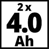 Акумулятори + зарядний пристрій на два акумулятори Einhell 18V 2x4.0Ah Twincharger Kit (4512112), фото 7