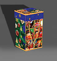Картонна новорічна коробка з кришкою, 1000 г