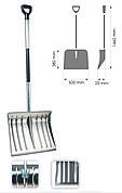 Лопата снігова MAAN ALU-50 ECO з алюмінієвою ручкою 50см (3719)