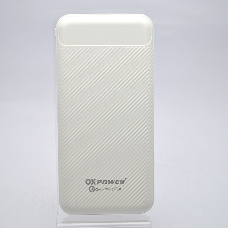 Зовнішній акумулятор із швидкою зарядкою Power Bank OX Power PD10 20000mHa White, фото 1