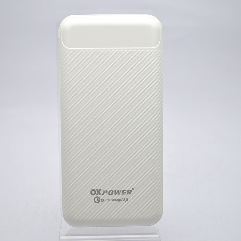Зовнішній акумулятор із швидкою зарядкою Power Bank OX Power PD10 10000mHa White