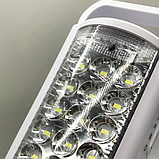 Ручний переносний ліхтар на акумуляторі USB ліхтар ALMINA DL-2424, 24 LED з павербанком білий, фото 7